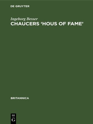 cover image of Chaucers 'Hous of Fame'